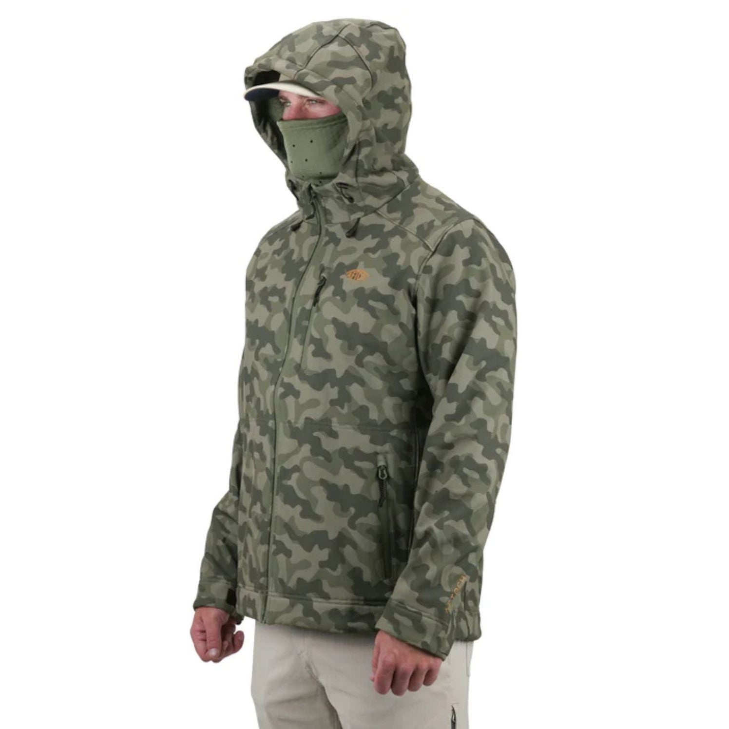 Aftco Reaper Tactical Zip Up Jacket Green OG Camo Side