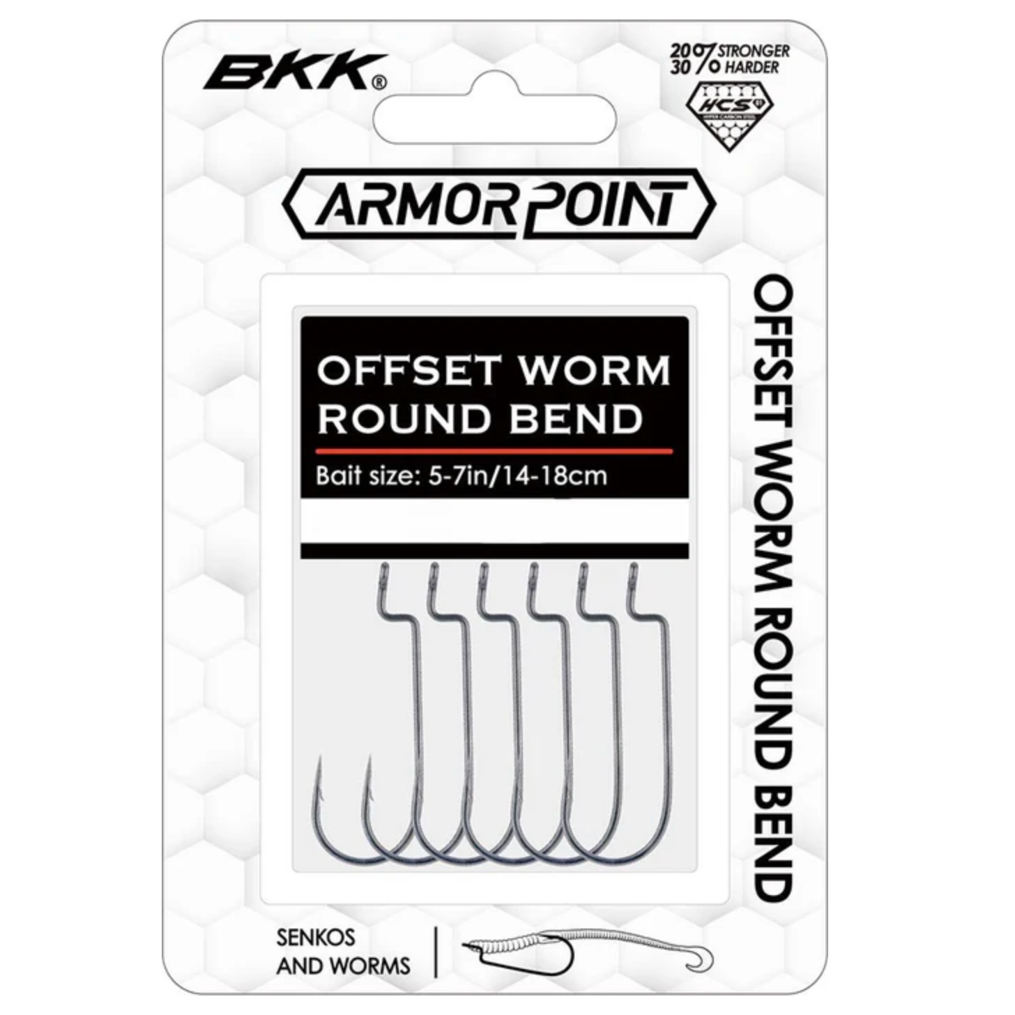 BKK Armor Point Offset Worm Round Bend Hooks