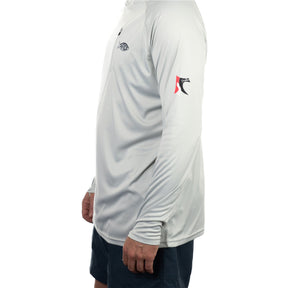 Aftco Jason Christie Hooded Performance Shirt Gray Side