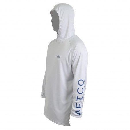 AFTCO Samurai Sun Protection Hoodie Shirt -White XL