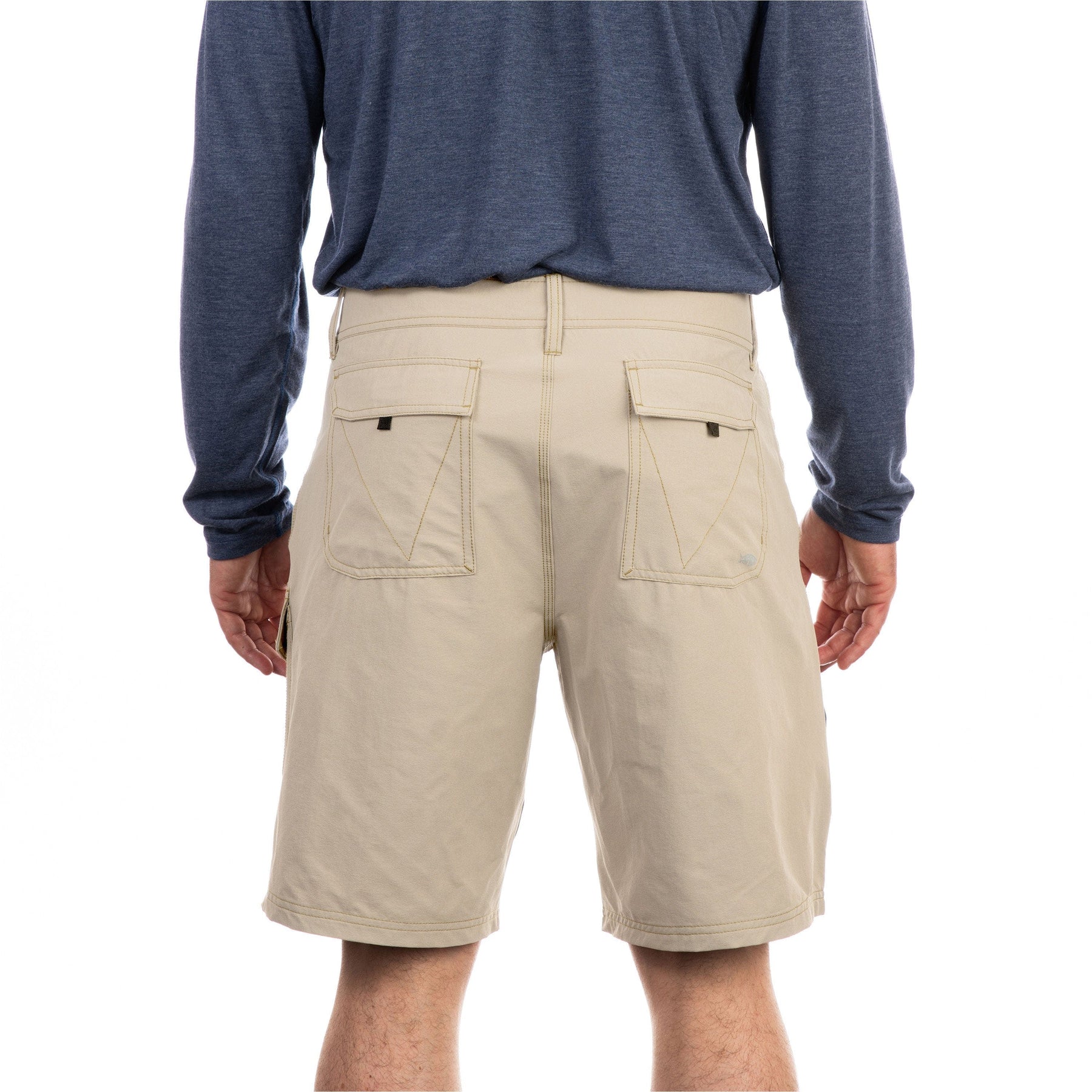 Aftco Stealth Fishing Shorts Khaki