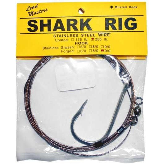 Lead Masters Shark Rig 8/0 Hook 135 lb Wire
