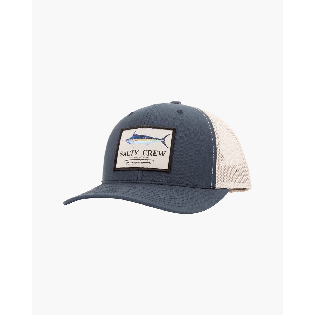 Salty Crew Marlin Mount Retro Trucker Hat - Navy/Silver