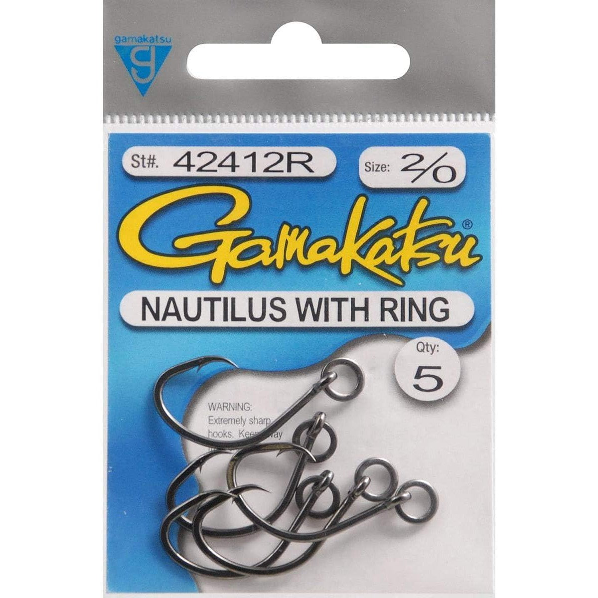 Gamakatsu Nautilus Ringed Circle Hooks 1/0 Qty 5