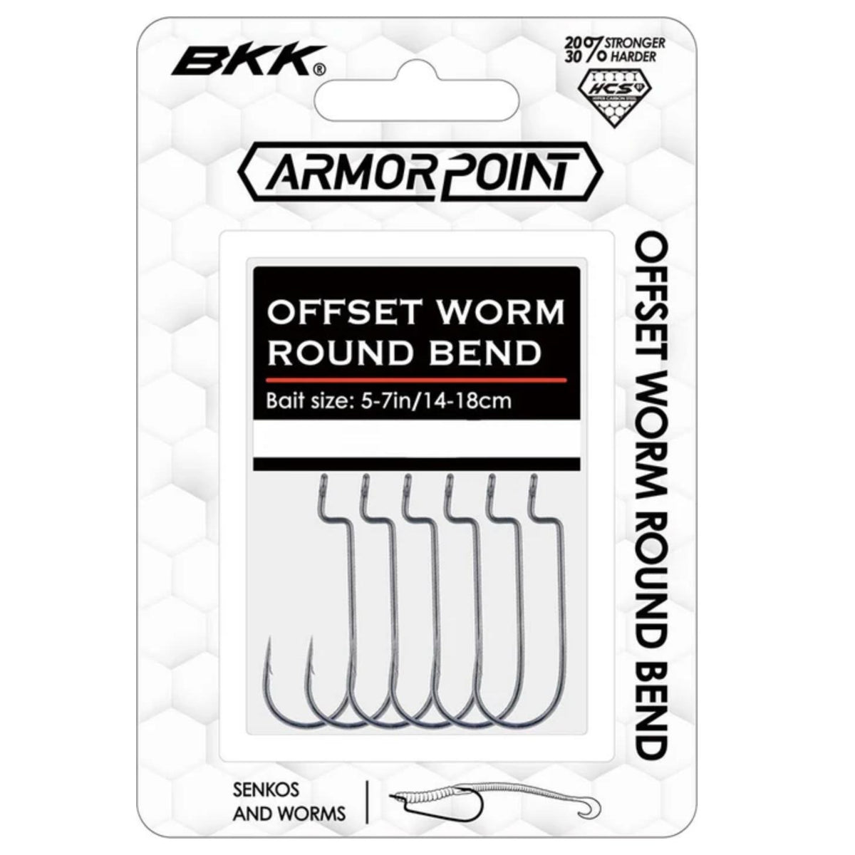 BKK Armor Point Offset Worm Round Bend Hooks