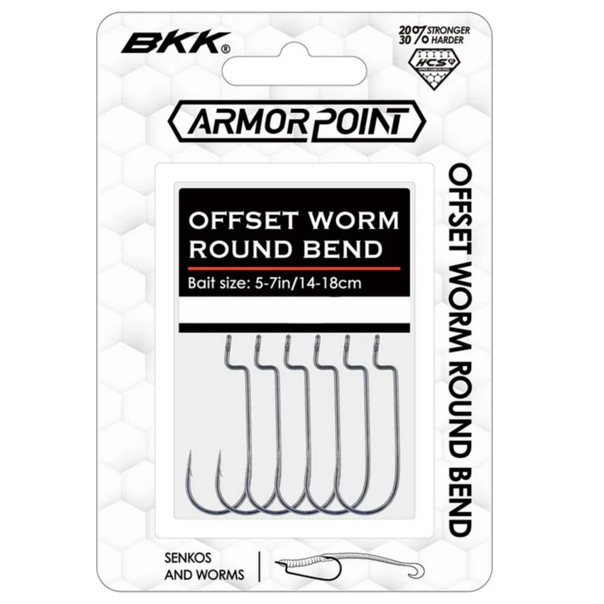 BKK Armor Point Offset Worm Round Bend Hooks