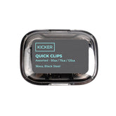 Kicker Fishing Quick Clips- Assorted 36 Pack Black Steel