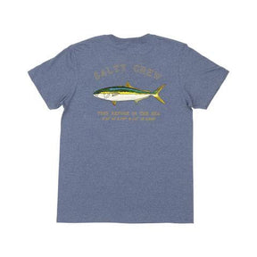 MOSSBACK S/S STANDARD TEE NAVY HEATHER BACK