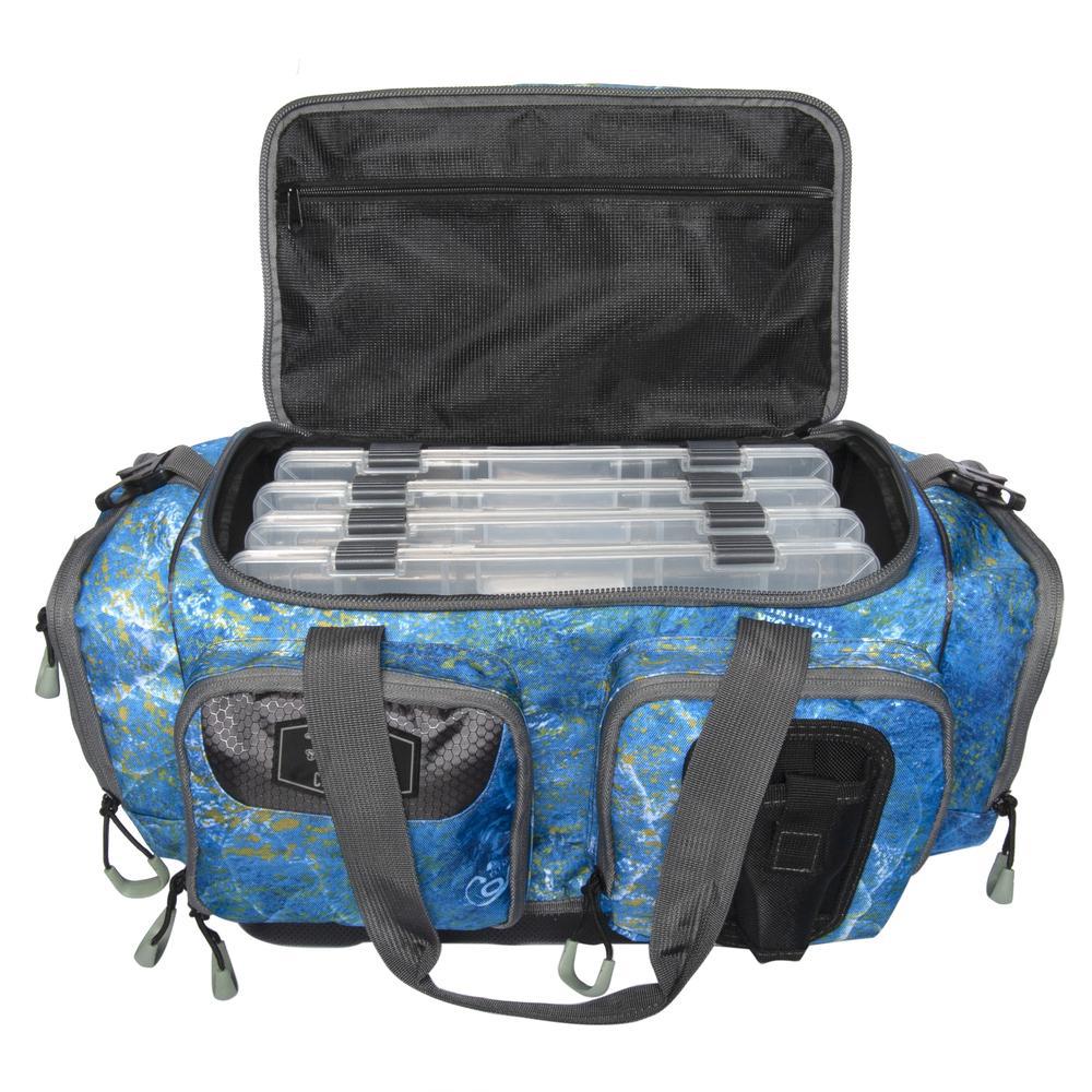 DSLEAF Soft Tackle Box Bag with Rod Holder, Waterproof Fishing Tackle  Storage Bag with Non-slip Base for Saltwater or Freshwater Fishing (Only  Bag)