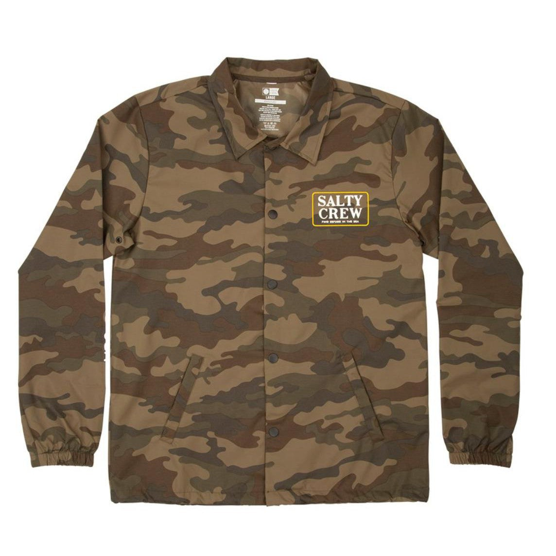 SALTY CREW DECKHAND COACHES JACKET- CAMO  -FRONT