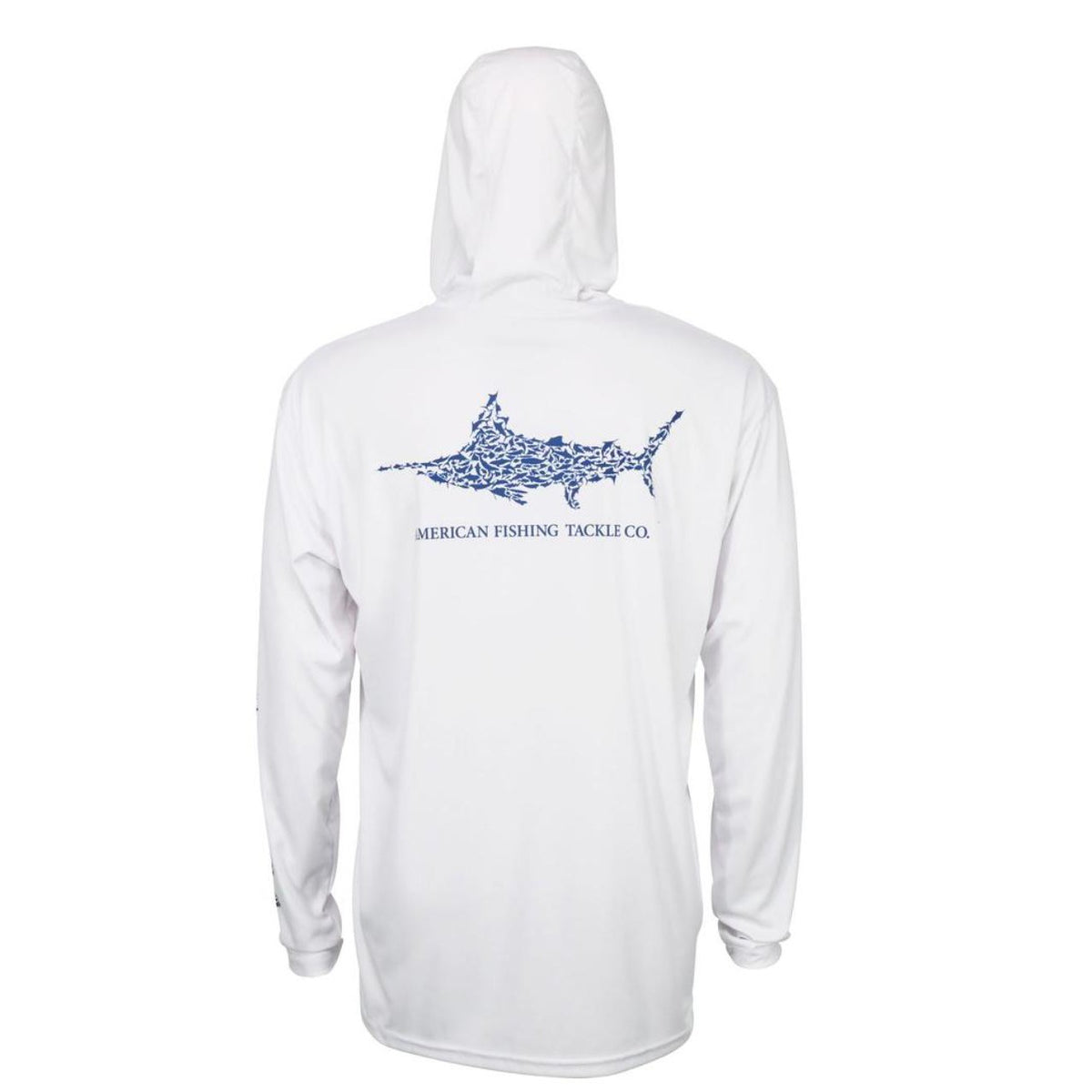 AFTCO JIGFISH HOODED PERFORMANCE SHIRT - WHITE BACK