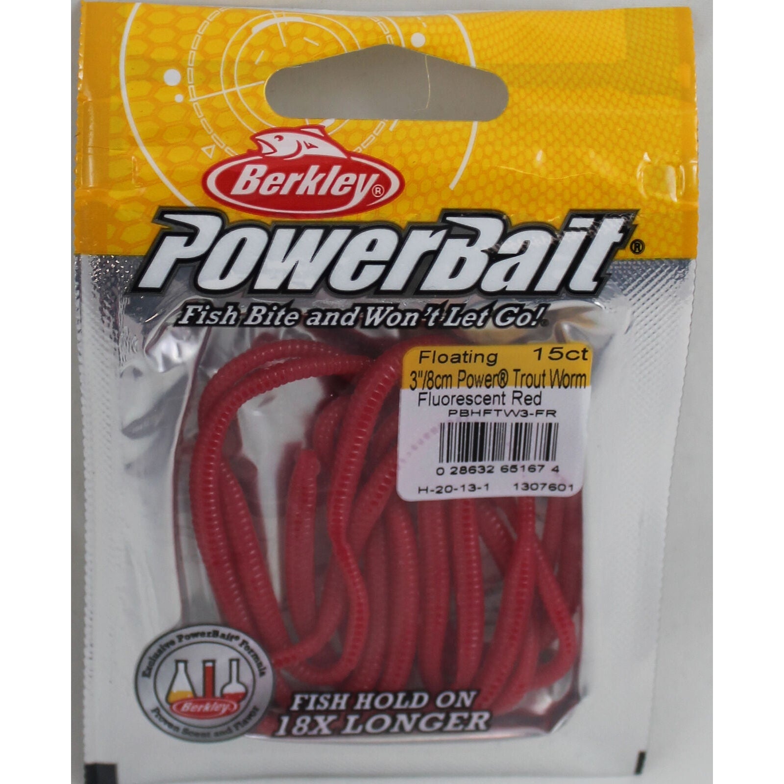 Berkley PowerBait Power Floating Trout Worm - Chartreuse - 3in