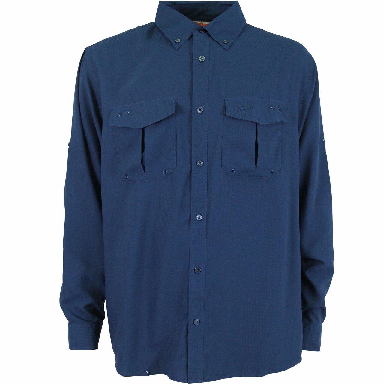Rangle Vented Long Sleeve Shirt - Navy Blue