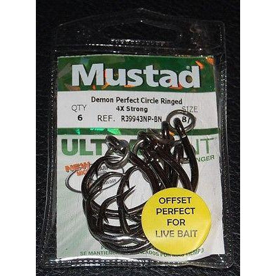 Mustad 4X Demon Offset Ringed Circle Hook R39943NP-BN