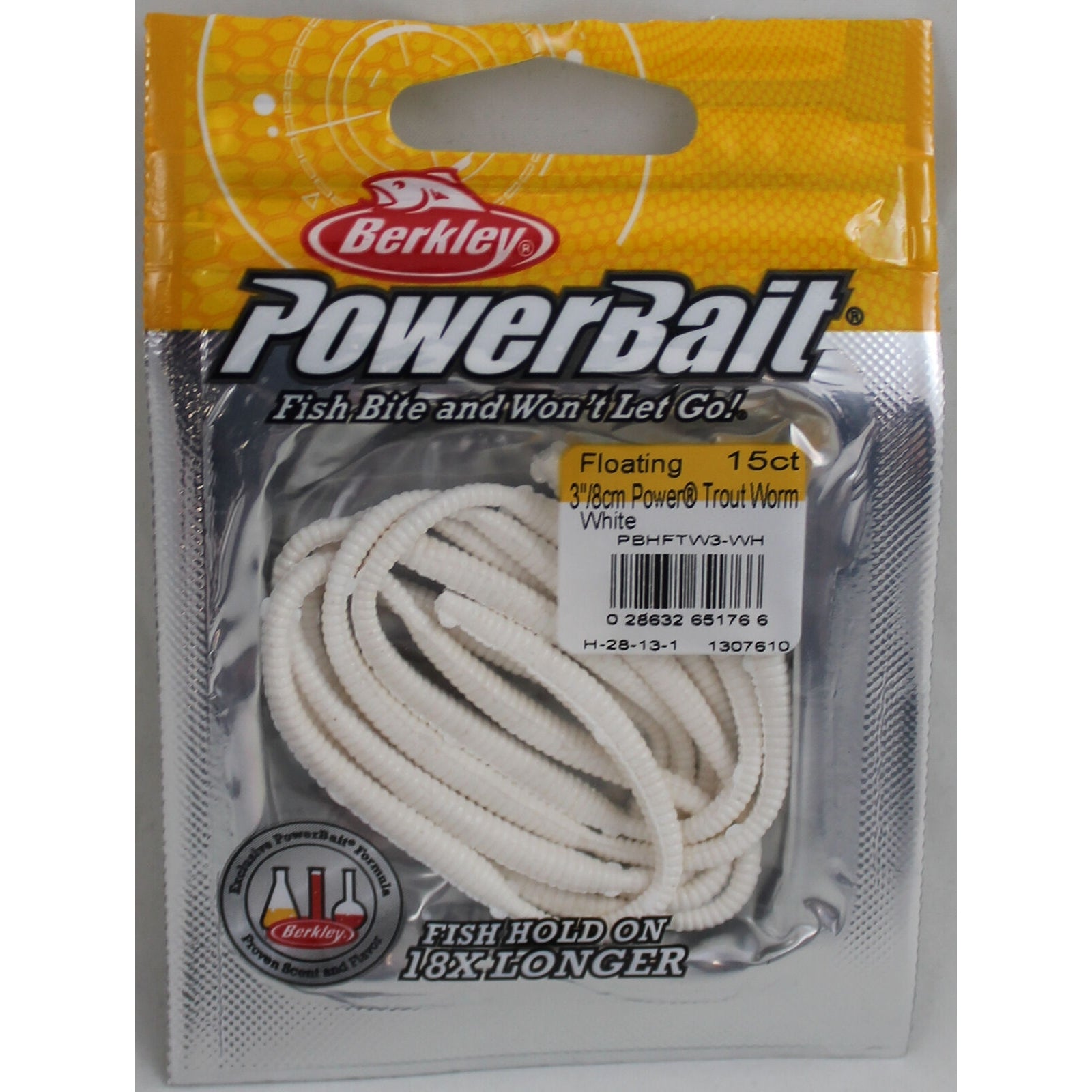 Berkley PowerBait Power Floating Trout Worm - White - 3in