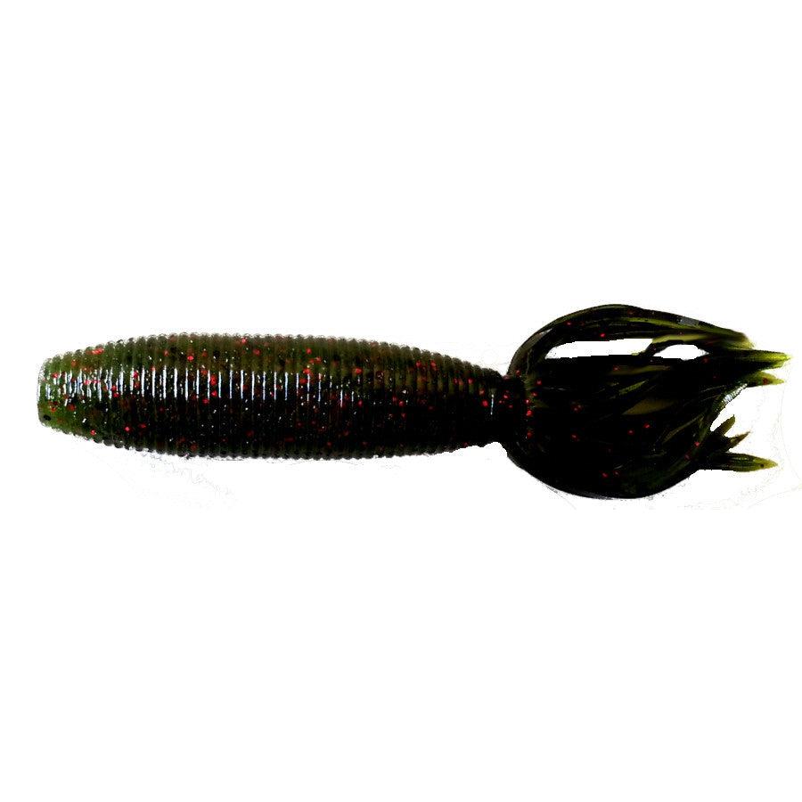 YAMAMOTO 4 Fat Ika - Realistic Soft Plastic Fishing Lure Baits with  Grub-Style Body and Tube-Style Skirt - 10 Pack Fading Watermelon With Large  Black